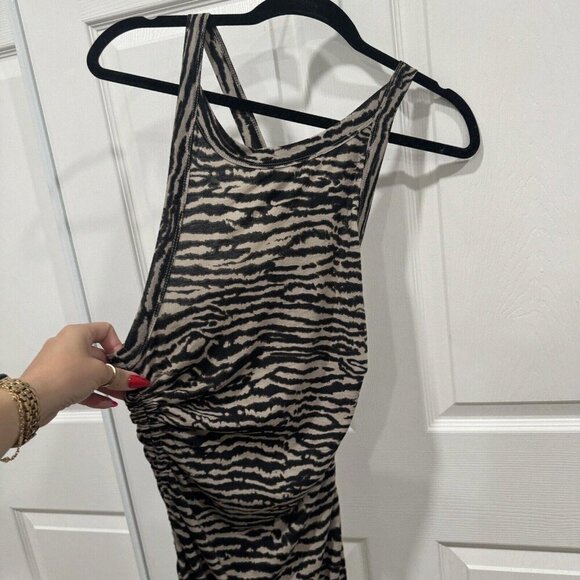Women’s ACOA Zebra Print Y2K Vintage‎ Dress Maxi Size Medium M  Brown - Picture 6 of 10